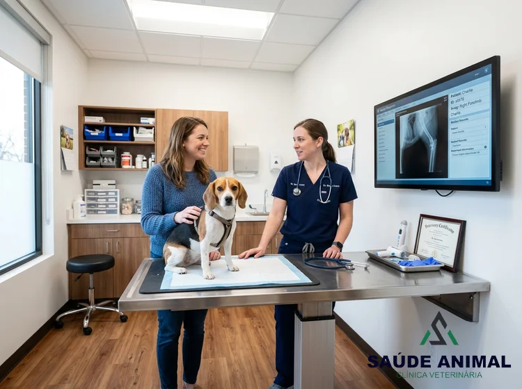Consultório veterinário moderno climatizado na Clínica Saúde Animal Mococa