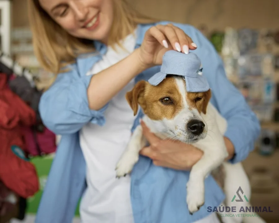 Acolhimento de tutores e cães no Pet Shop da Clínica Saúde Animal